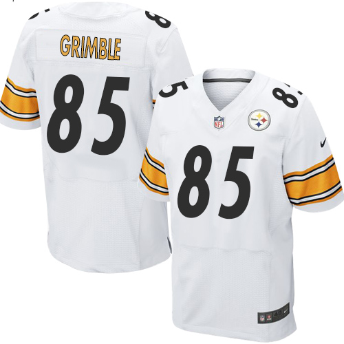 Men's Elite Xavier Grimble Nike Jersey White Road - #85 NFL Pittsburgh Steelers